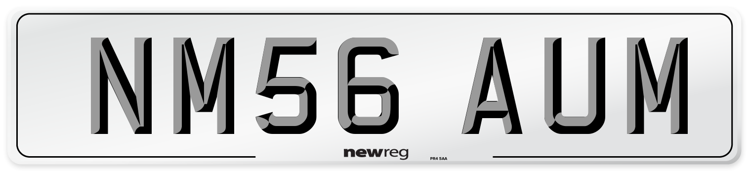 NM56 AUM Number Plate from New Reg